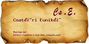 Csatári Euniké névjegykártya